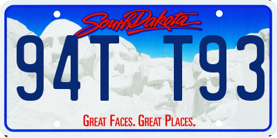 SD license plate 94TT93