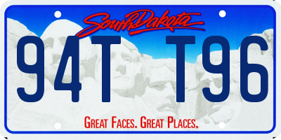 SD license plate 94TT96