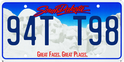 SD license plate 94TT98