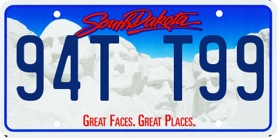 SD license plate 94TT99