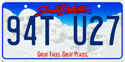 SD license plate 94TU27