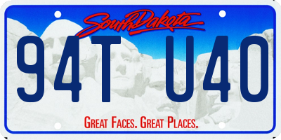 SD license plate 94TU40