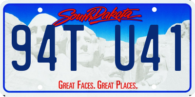 SD license plate 94TU41