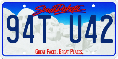 SD license plate 94TU42