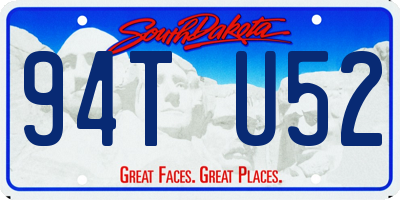 SD license plate 94TU52