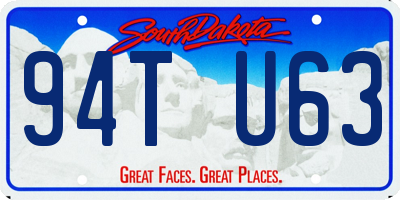SD license plate 94TU63