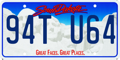SD license plate 94TU64