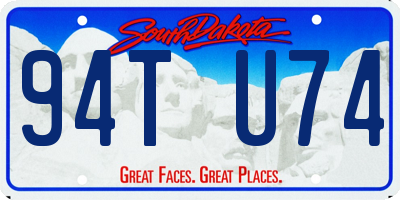 SD license plate 94TU74