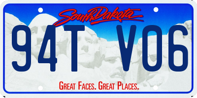 SD license plate 94TV06