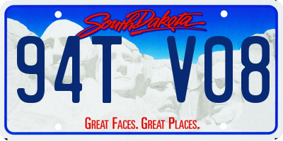 SD license plate 94TV08