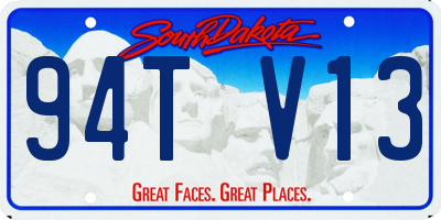 SD license plate 94TV13