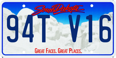 SD license plate 94TV16
