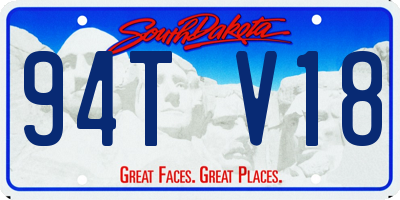 SD license plate 94TV18