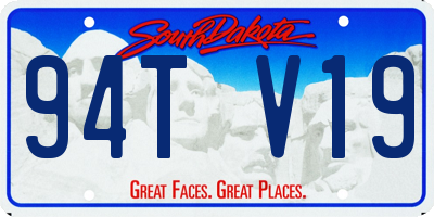 SD license plate 94TV19