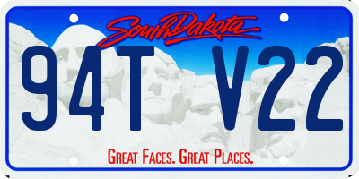 SD license plate 94TV22