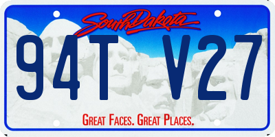 SD license plate 94TV27