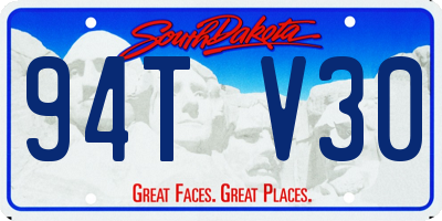 SD license plate 94TV30