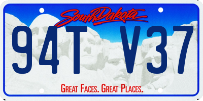 SD license plate 94TV37