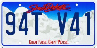 SD license plate 94TV41