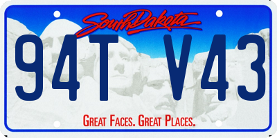 SD license plate 94TV43