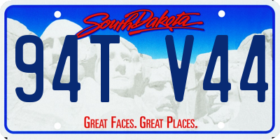 SD license plate 94TV44