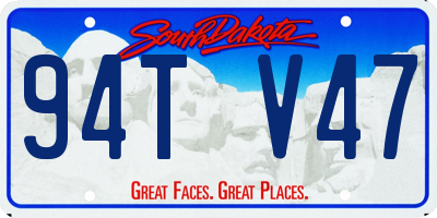 SD license plate 94TV47
