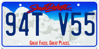 SD license plate 94TV55