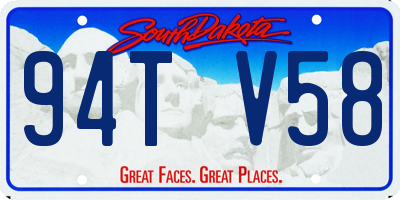 SD license plate 94TV58