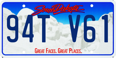 SD license plate 94TV61