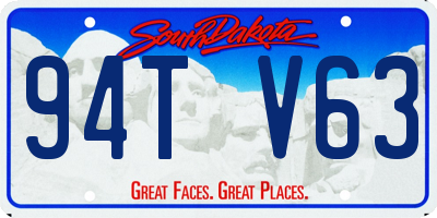 SD license plate 94TV63