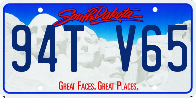 SD license plate 94TV65