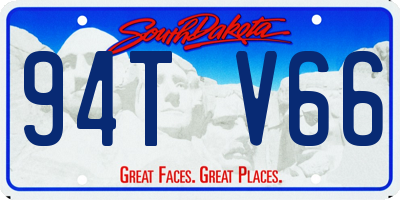 SD license plate 94TV66