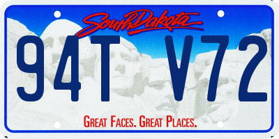 SD license plate 94TV72