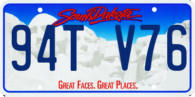 SD license plate 94TV76