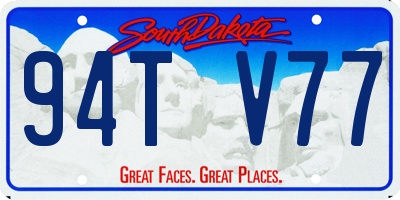 SD license plate 94TV77