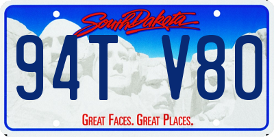 SD license plate 94TV80