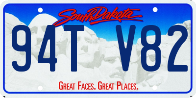 SD license plate 94TV82