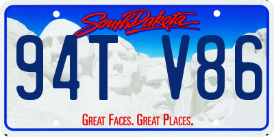 SD license plate 94TV86