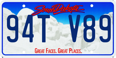 SD license plate 94TV89