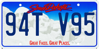 SD license plate 94TV95