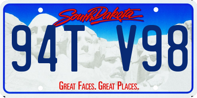 SD license plate 94TV98