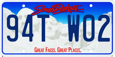 SD license plate 94TW02