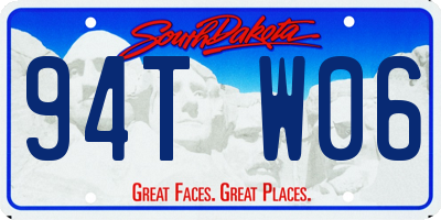 SD license plate 94TW06