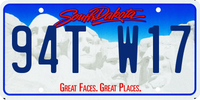 SD license plate 94TW17