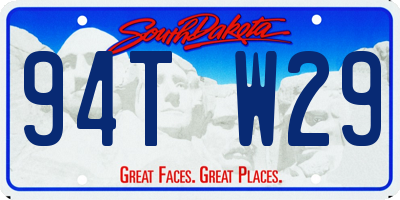SD license plate 94TW29