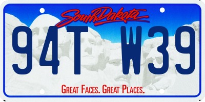 SD license plate 94TW39