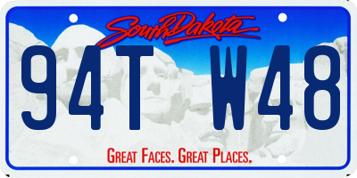 SD license plate 94TW48