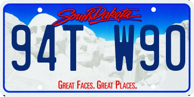 SD license plate 94TW90