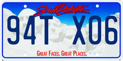 SD license plate 94TX06