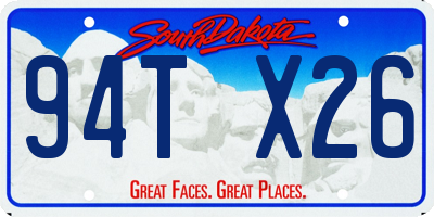 SD license plate 94TX26